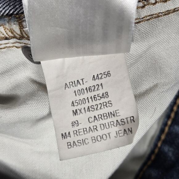 Ariat Rebar M4 Jeans Men 44x30 NEW Relaxed DuraStretch Boot Cut Carbine Workwear - Picture 8 of 13